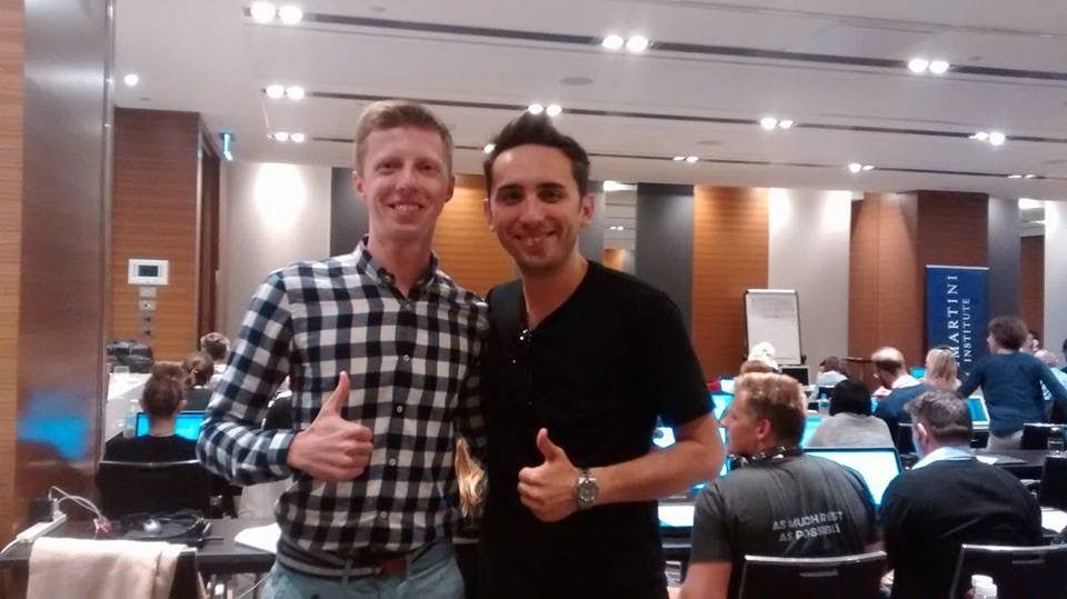 With Lewis Mocker - my trading teacher - at Dr Demartini's seminar in Sydney, Australia
